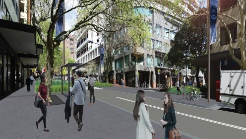 Artist's impression of Macleay Street Potts Point.